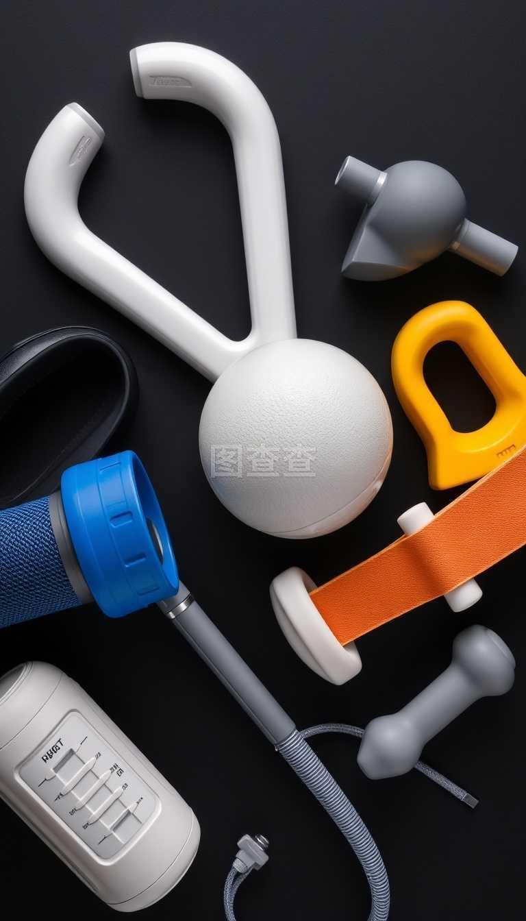 概念准备健身运动器材上黑观